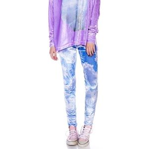 ❤︎WILDFOX❤︎Cupid Cloudy Sky Leggings pants Size S